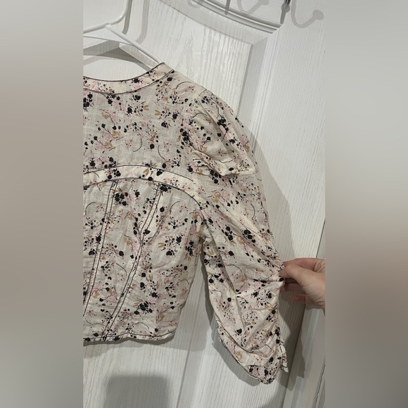 Free People Floral Cream Women's Top - Picture 3 of 7